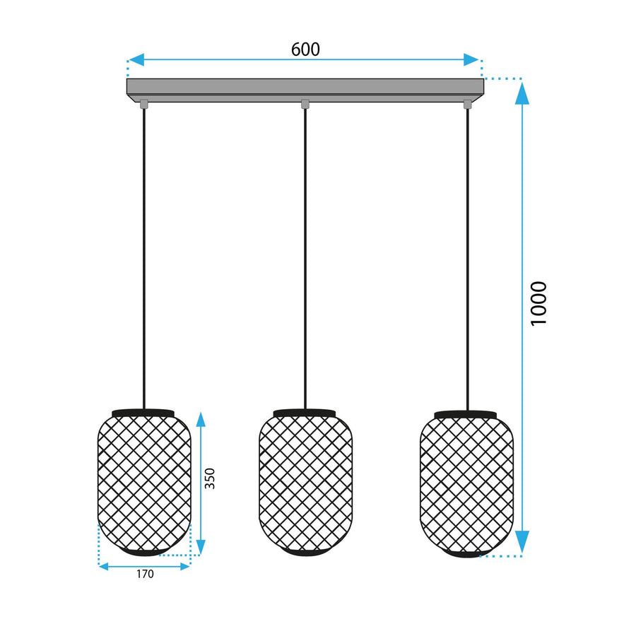 Lampa Wisząca Boho APP1425-3CP