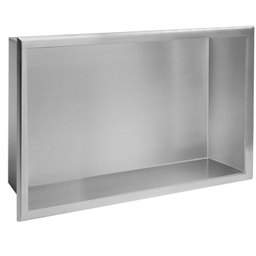 PÓŁKA WNĘKOWA ŁAZIENKOWA 30x45 stal szczotkowana