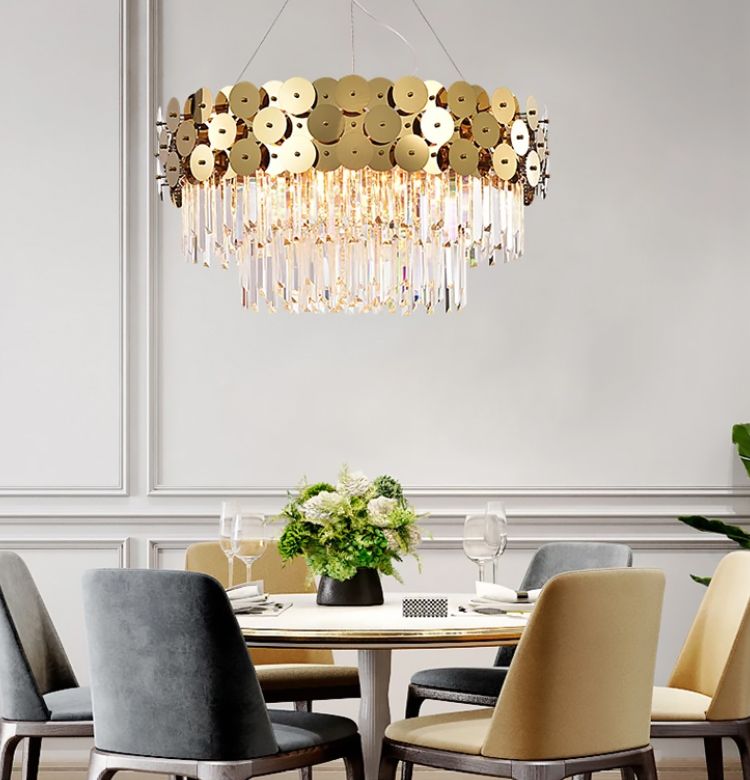 Lampa kryształowa wisząca APP1473-CP złota