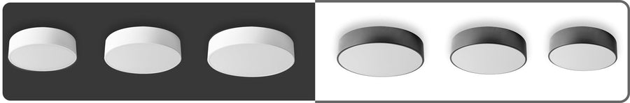 Lampa Plafon 50cm Okrągła Sufitowa app644-4c Czarna