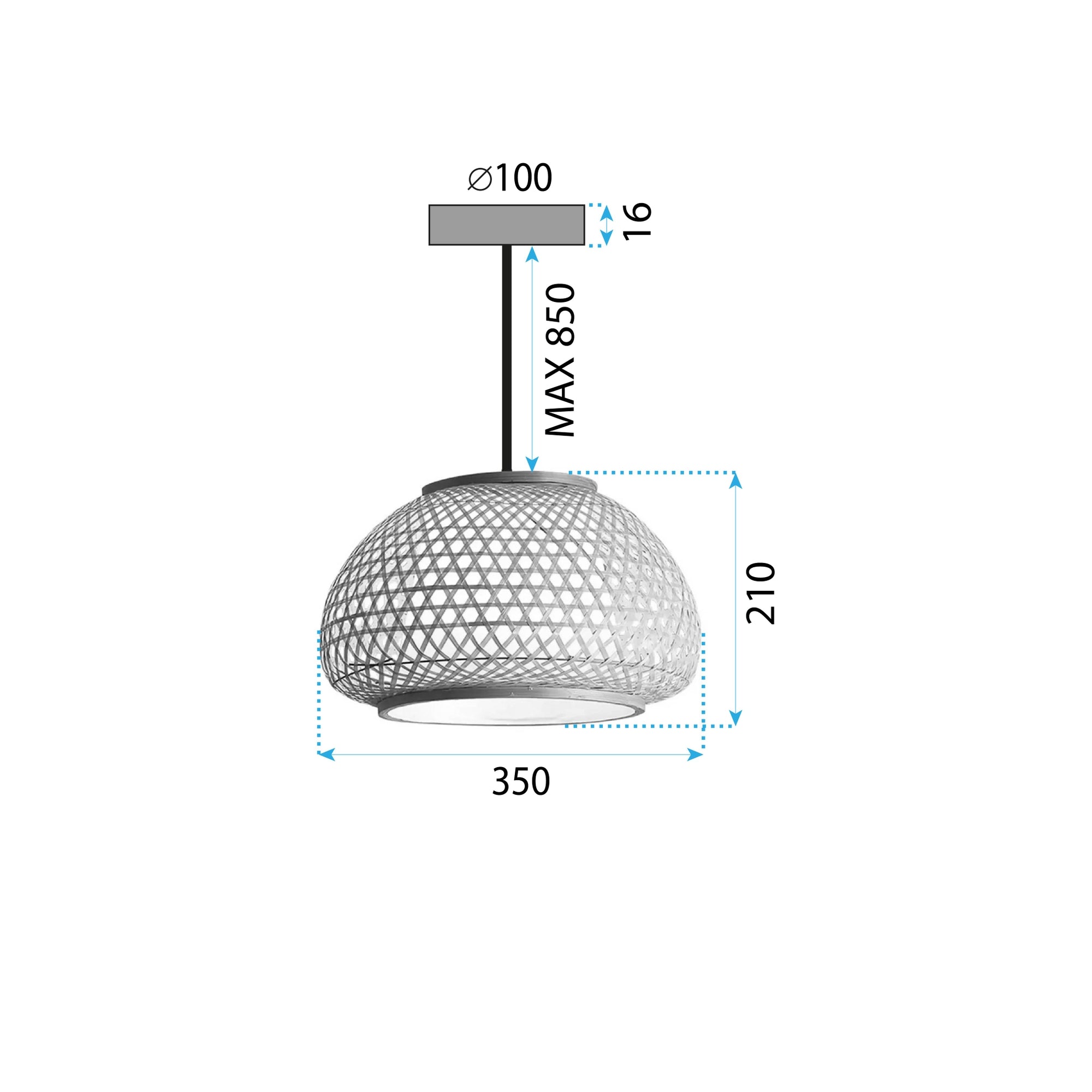 Lampa Wisząca Bambusowa APP1648-1CP  6