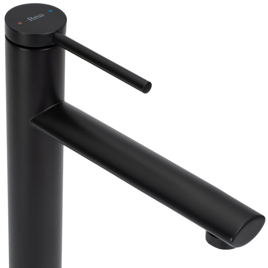 Bateria Umywalkowa REA OVAL Czarna Wysoka