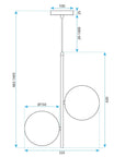 Lampa Sufitowa Wisząca Gold G118-2cp  6