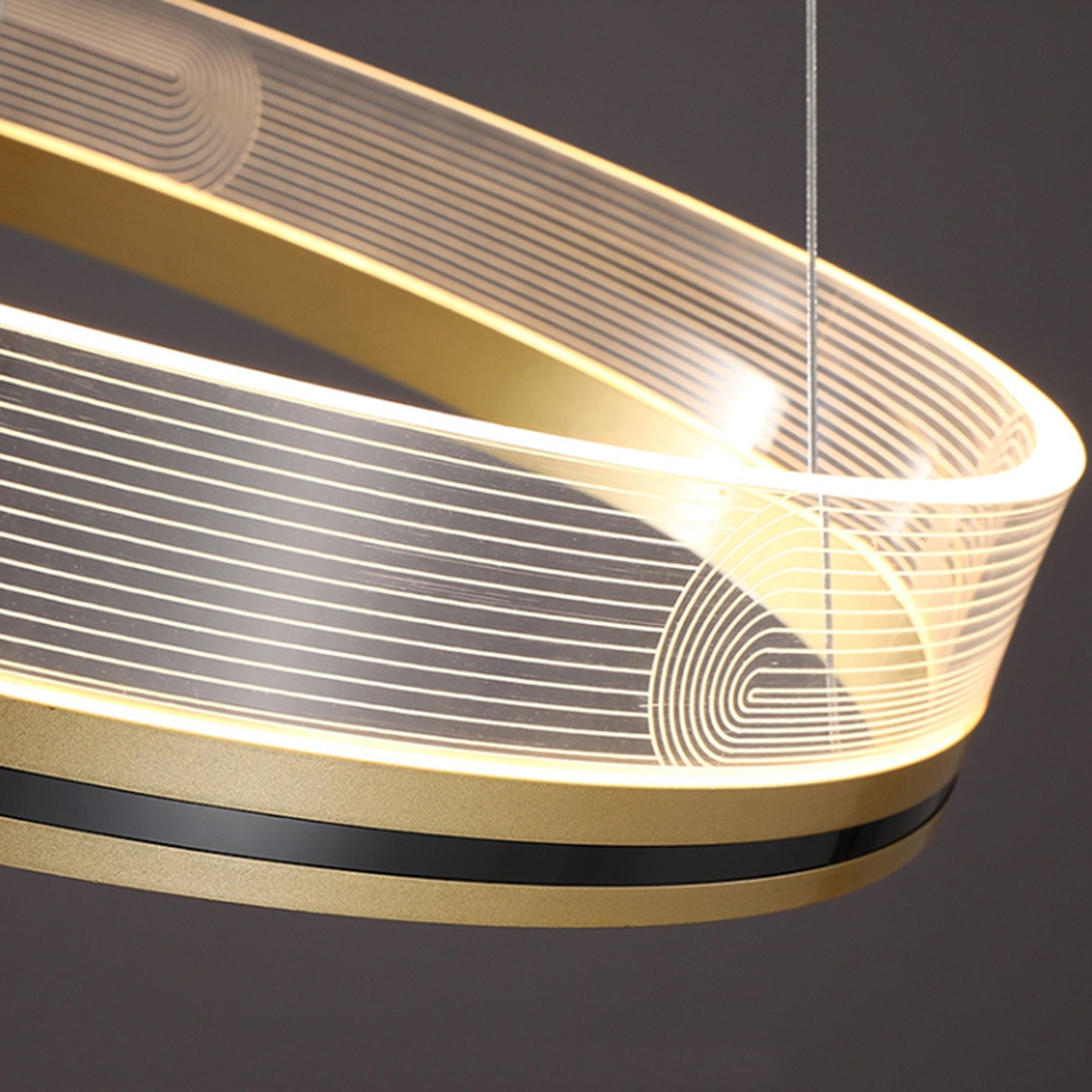 Lampa Wisząca APP1189-CP Złota 40cm  6