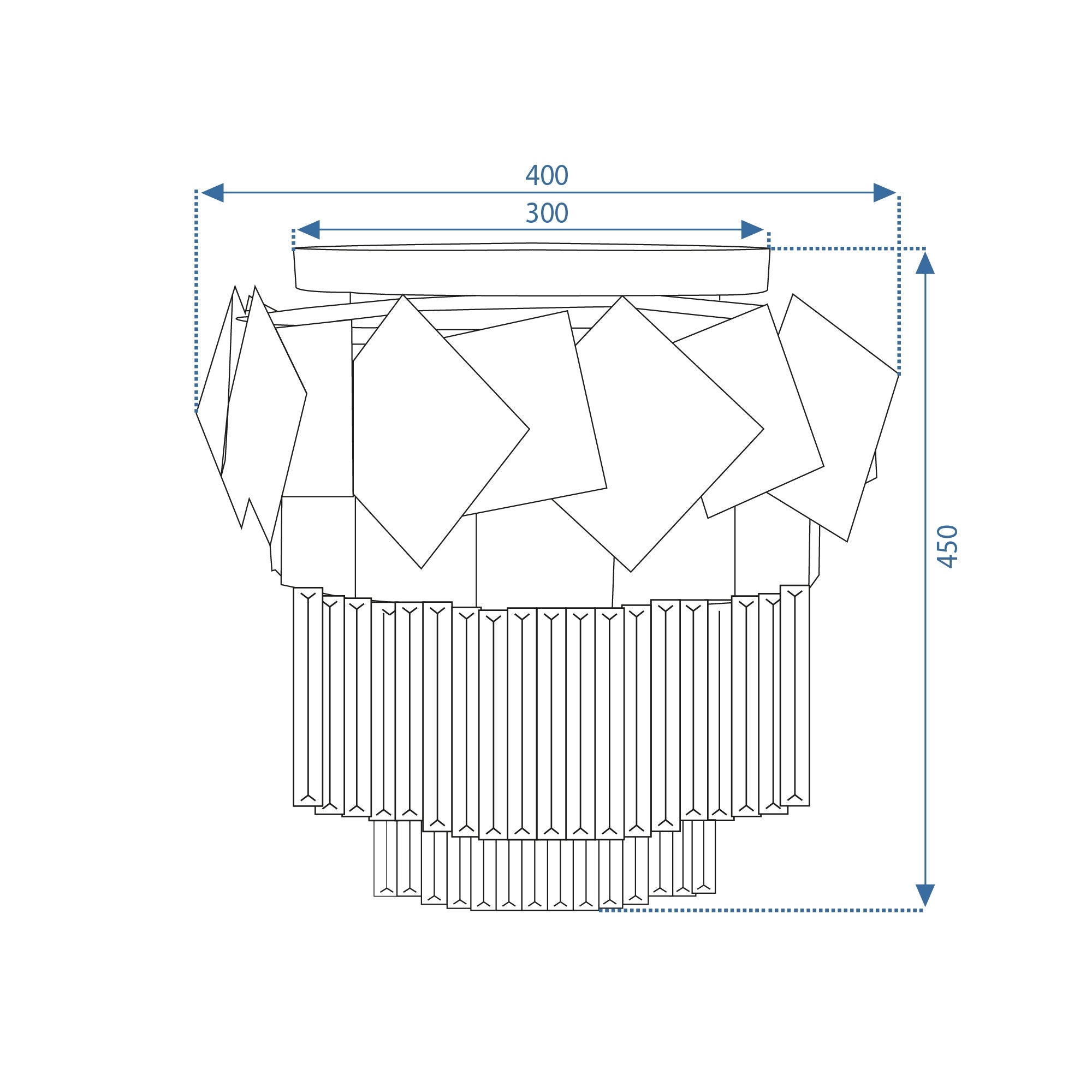 Lampa kryształowa wisząca APP1309-C złota  7