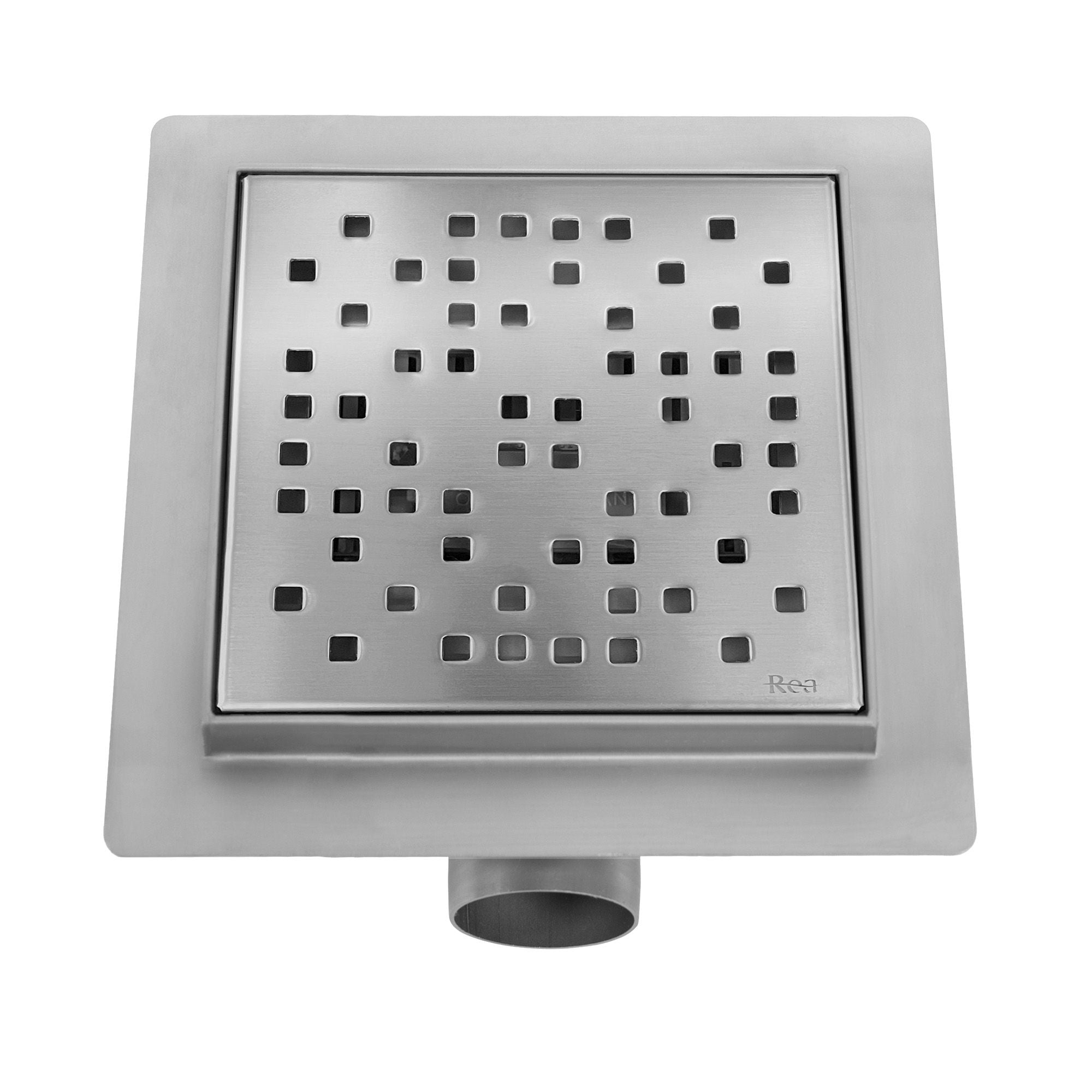 Odpływ liniowy REA DOTS STAL SZCZOTKOWANA 15x15