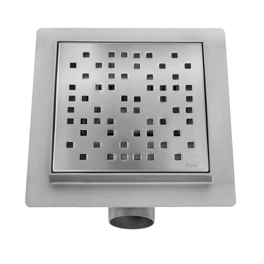 Odpływ liniowy REA DOTS STAL SZCZOTKOWANA 15x15