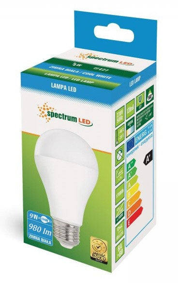 Żarówka Led Zimna E27 230v 9w Woj+14612  2