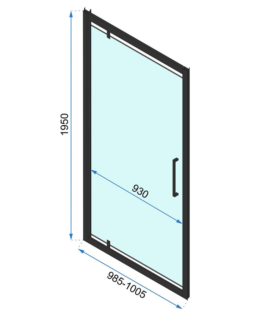 Kabina Prysznicowa Narożna Rea Rapid Swing Black 70x80