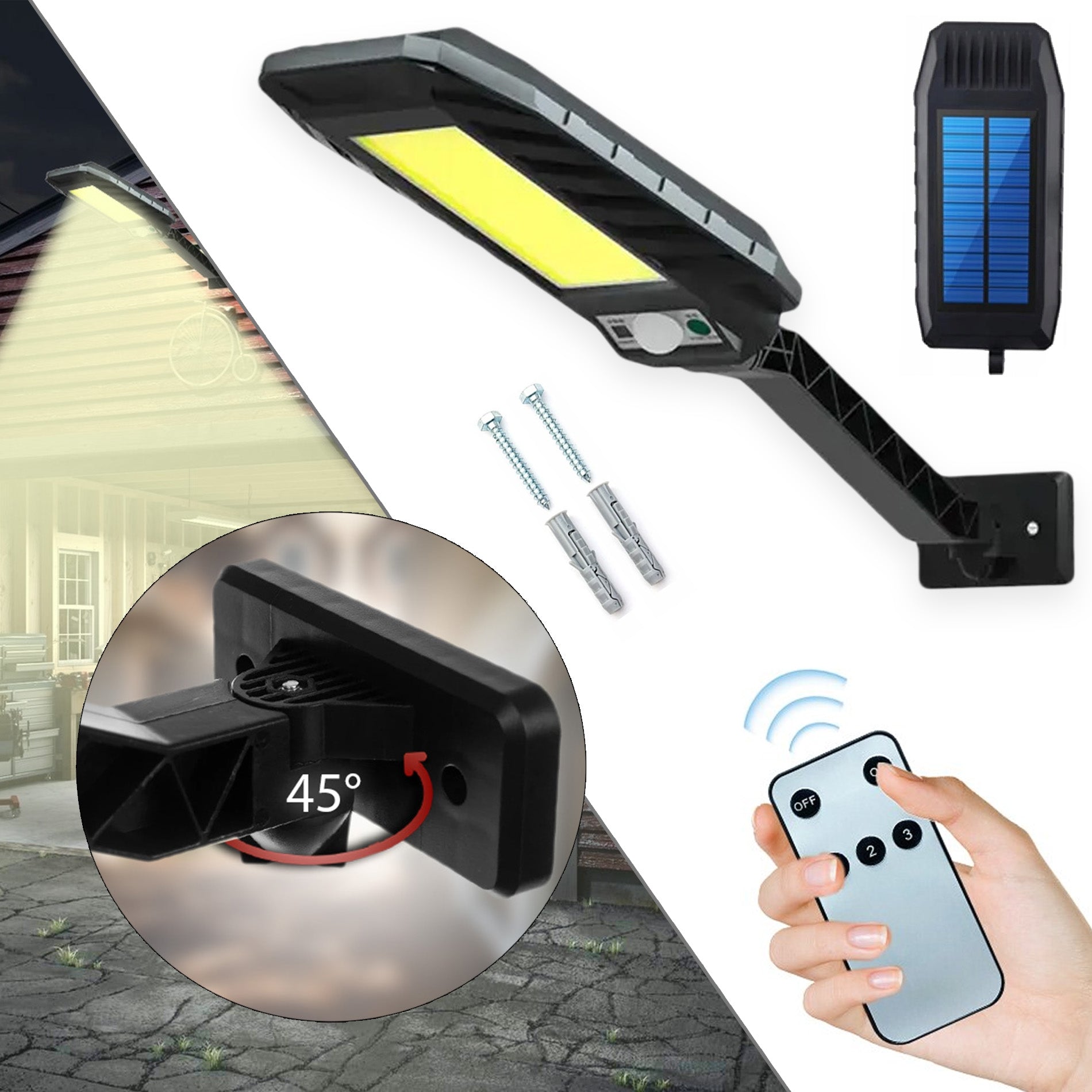 Lampa solarna LED z czujnikiem ruchu RSL018  1