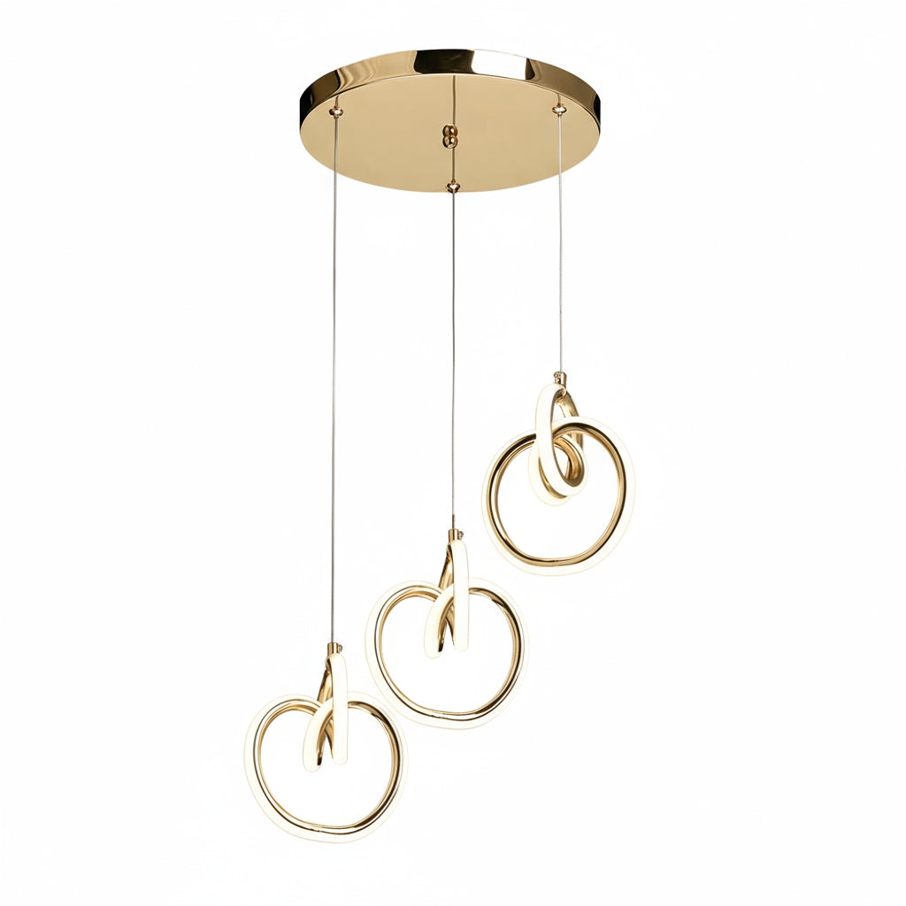 Lampa Sufitowa Wisząca Led Lhj093-3cp Złota  1