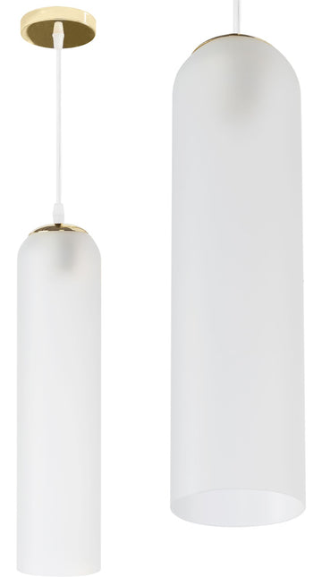 Lampa Sufitowa Wisząca Szklana APP665-1CP Biała