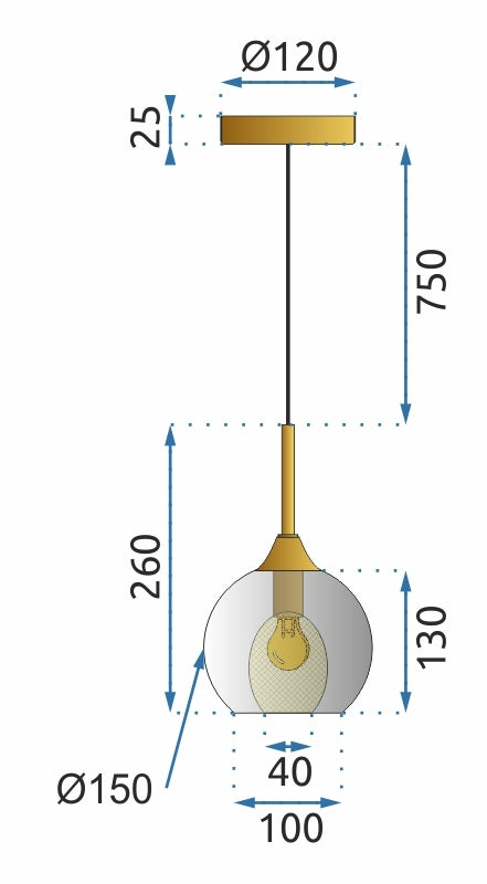 Lampa Sufitowa Wisząca Szklane Kule APP898-7CP  5