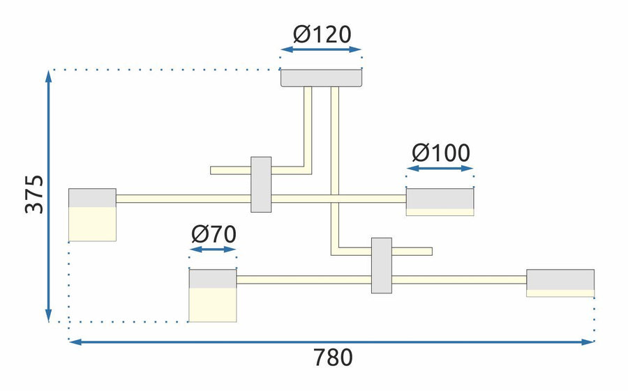 Lampa Wisząca LED APP1002-6C