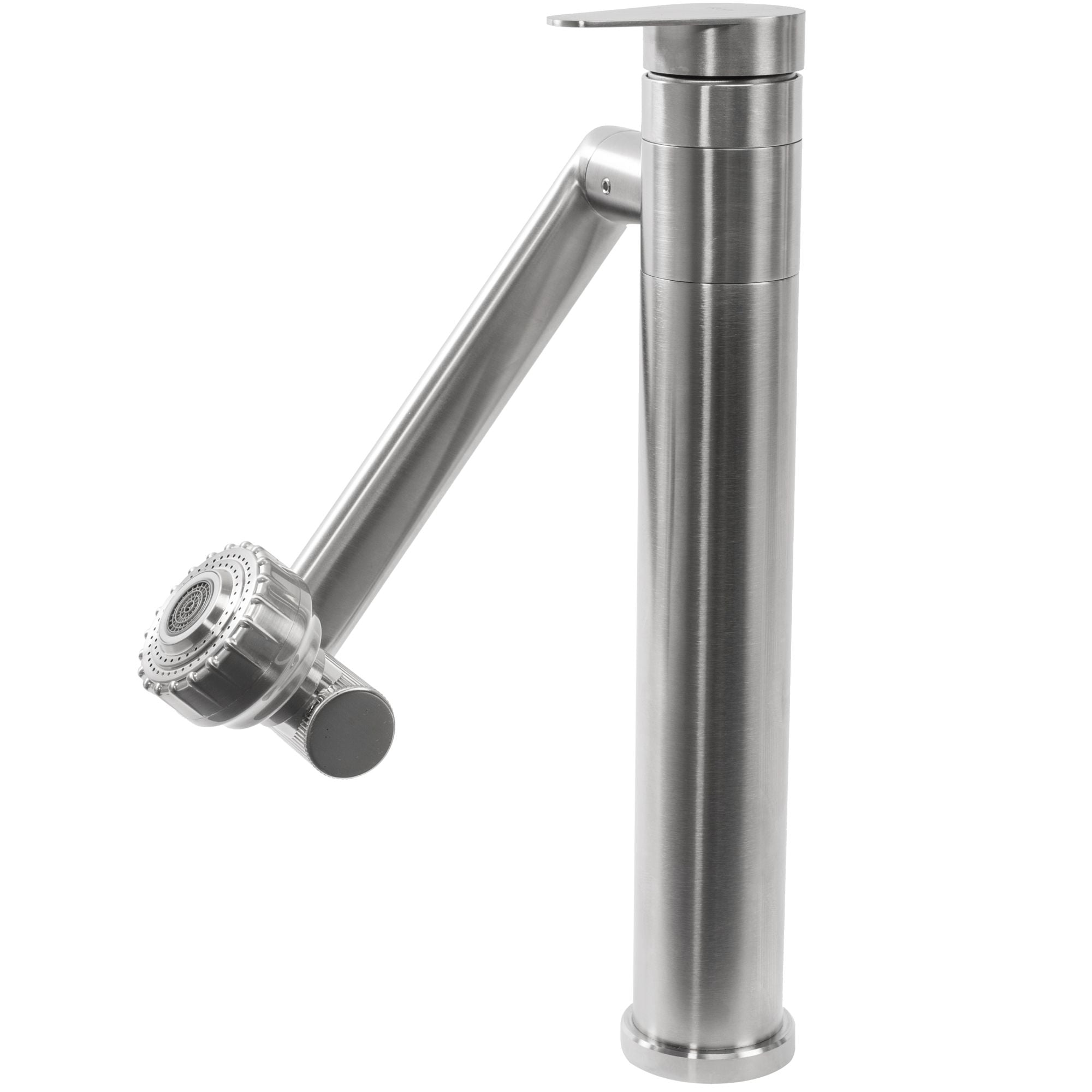 Bateria Umywalkowa REA PACO Wysoka Nikiel Szczotkowany INOX
