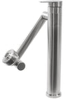 Bateria Umywalkowa REA PACO Wysoka Nikiel Szczotkowany INOX