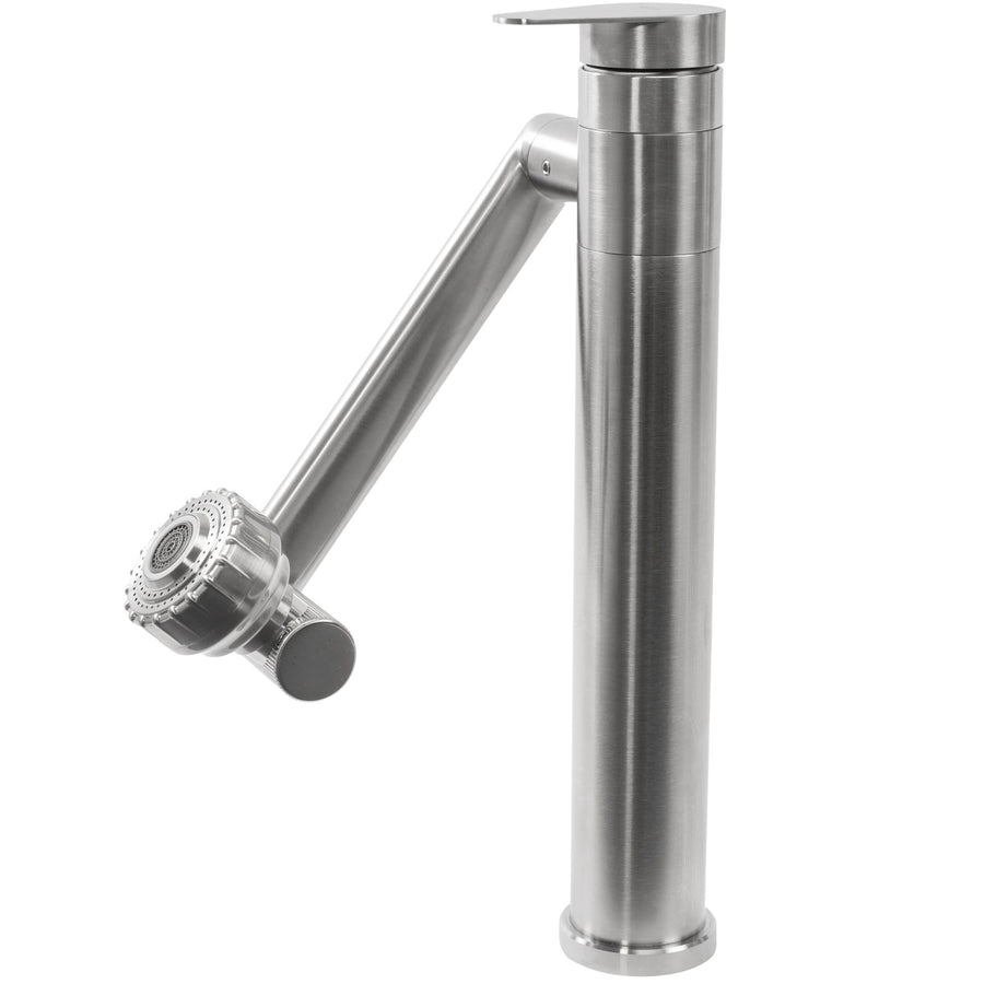 Bateria Umywalkowa REA PACO Wysoka Nikiel Szczotkowany INOX