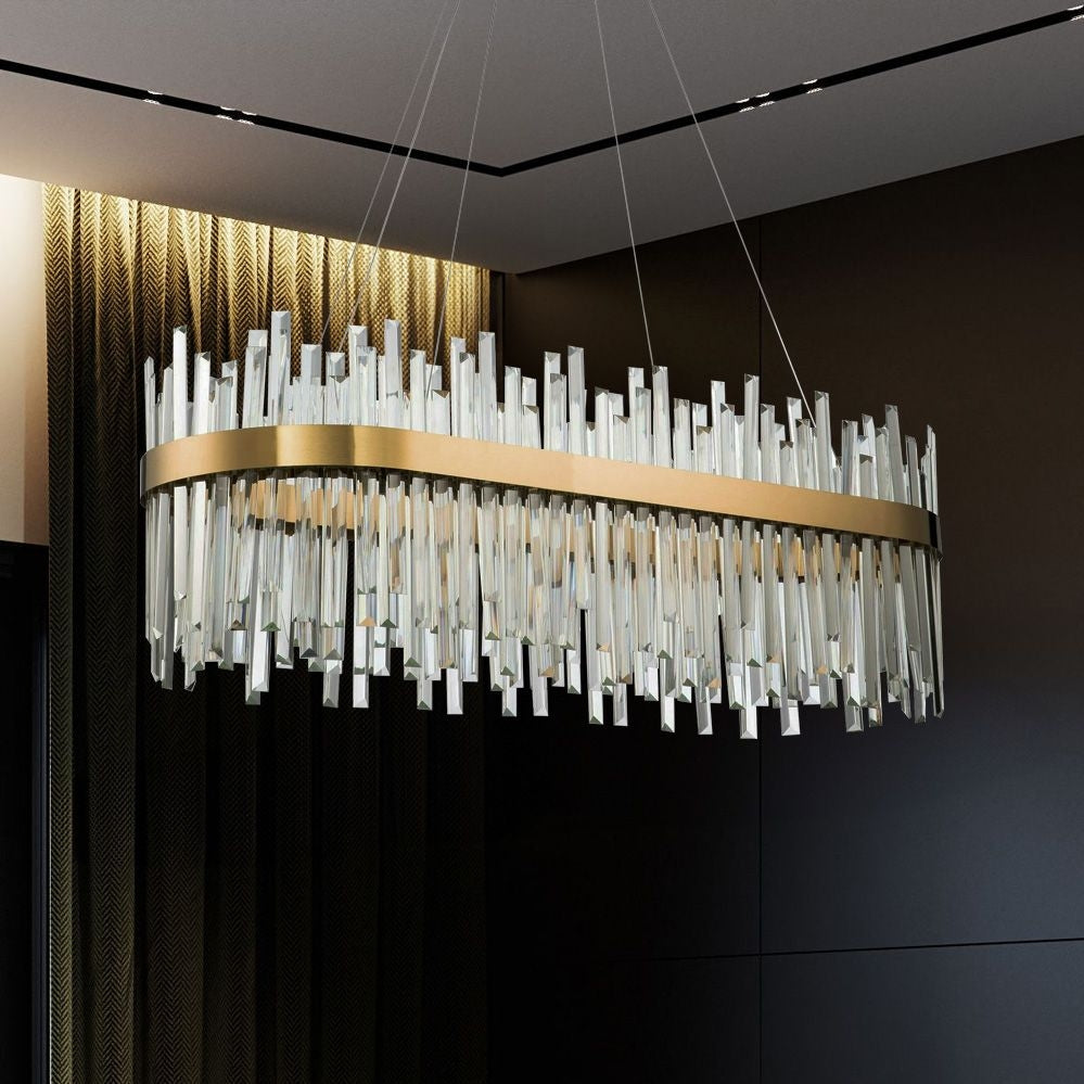 Lampa Sufitowa Kryształowa App1513-cp80 Złota  11
