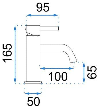 Bateria Umywalkowa REA Lungo Grip Tytan Niska  8