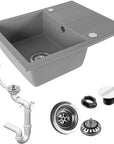 Zlewozmywak granitowy Rea NORTH szary