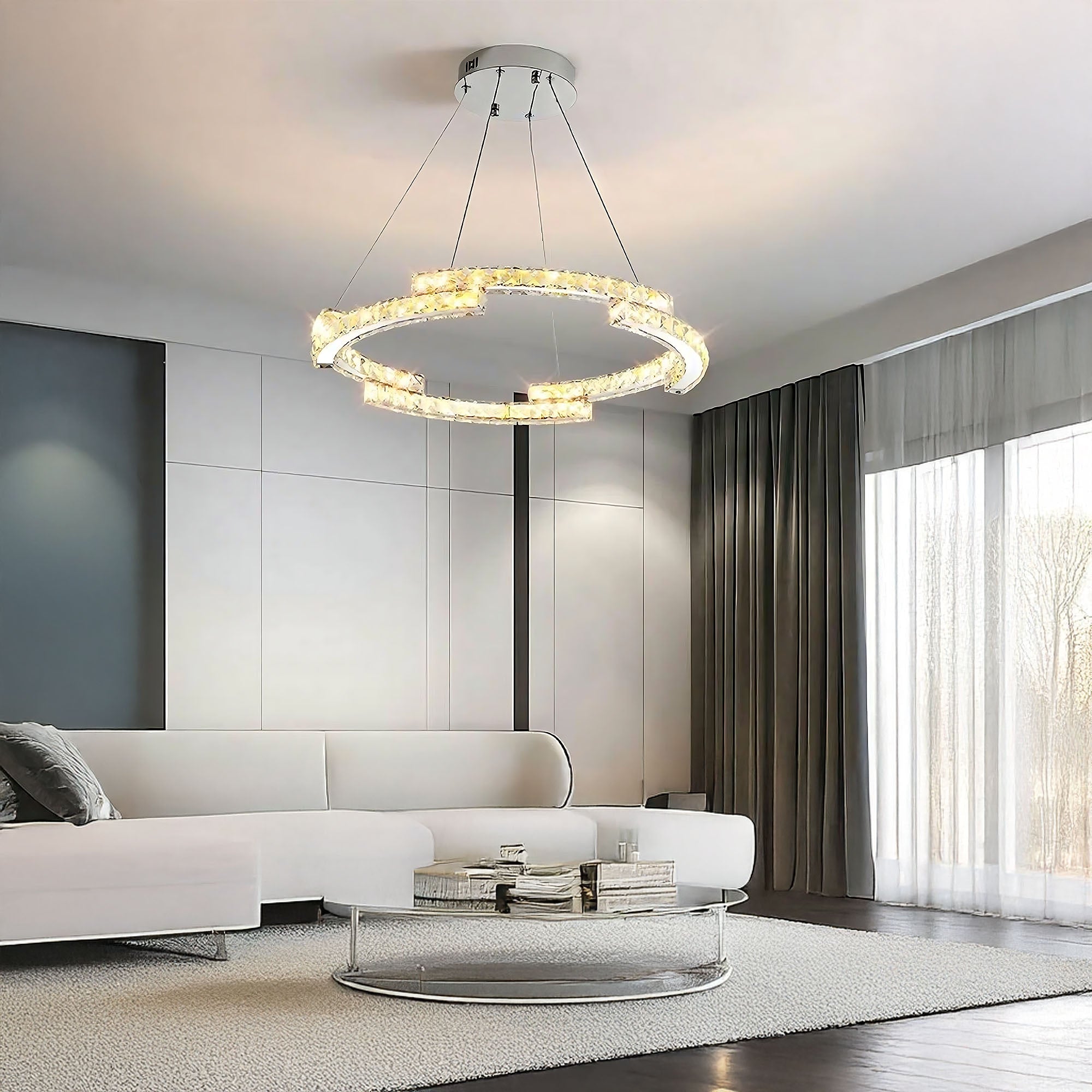 Lampa Sufitowa Wisząca Led App1770-cp Chrom 60cm  5