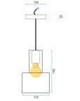 Lampa Wisząca  APP285-1 Srebrna  6