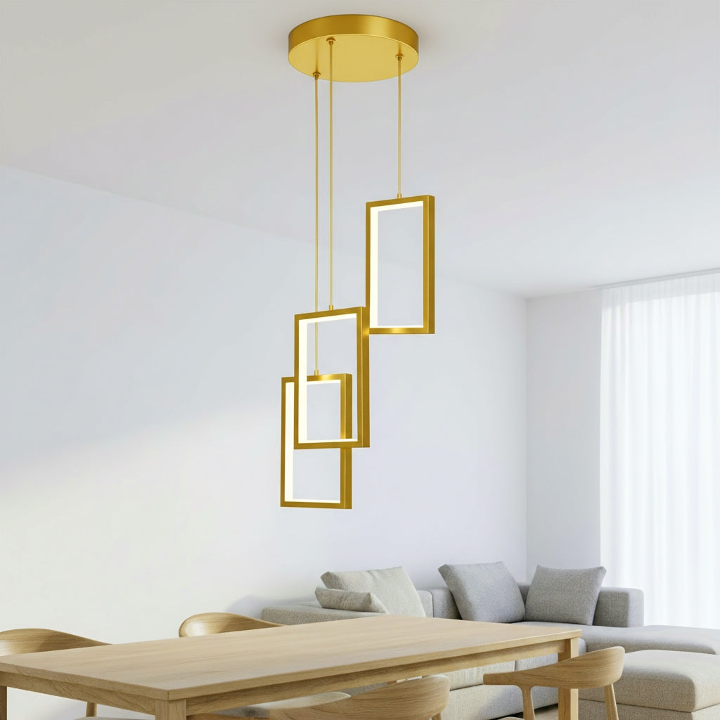 Lampa Sufitowa Wisząca Led Lhj088-3cp Złota  5