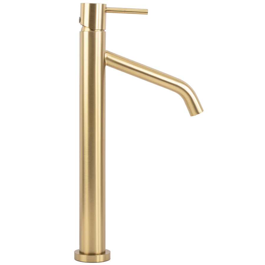Bateria Umywalkowa REA LEVEL Szczotkowana Złota Wysoka Brush Gold