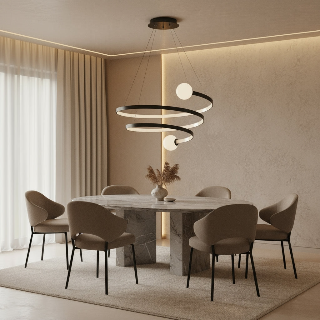 Lampa Wisząca Led Lhj029-cp Czarna  4