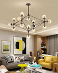 LAMPA SUFITOWA WISZĄCA METAL INDUSTRIAL XXL APP265-15C CZARNA