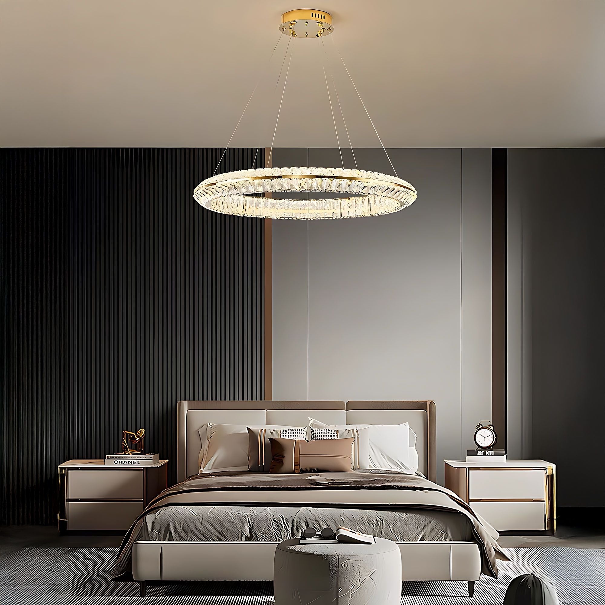 Lampa Sufitowa Wisząca Led App1769-cp Złota 80cm  6