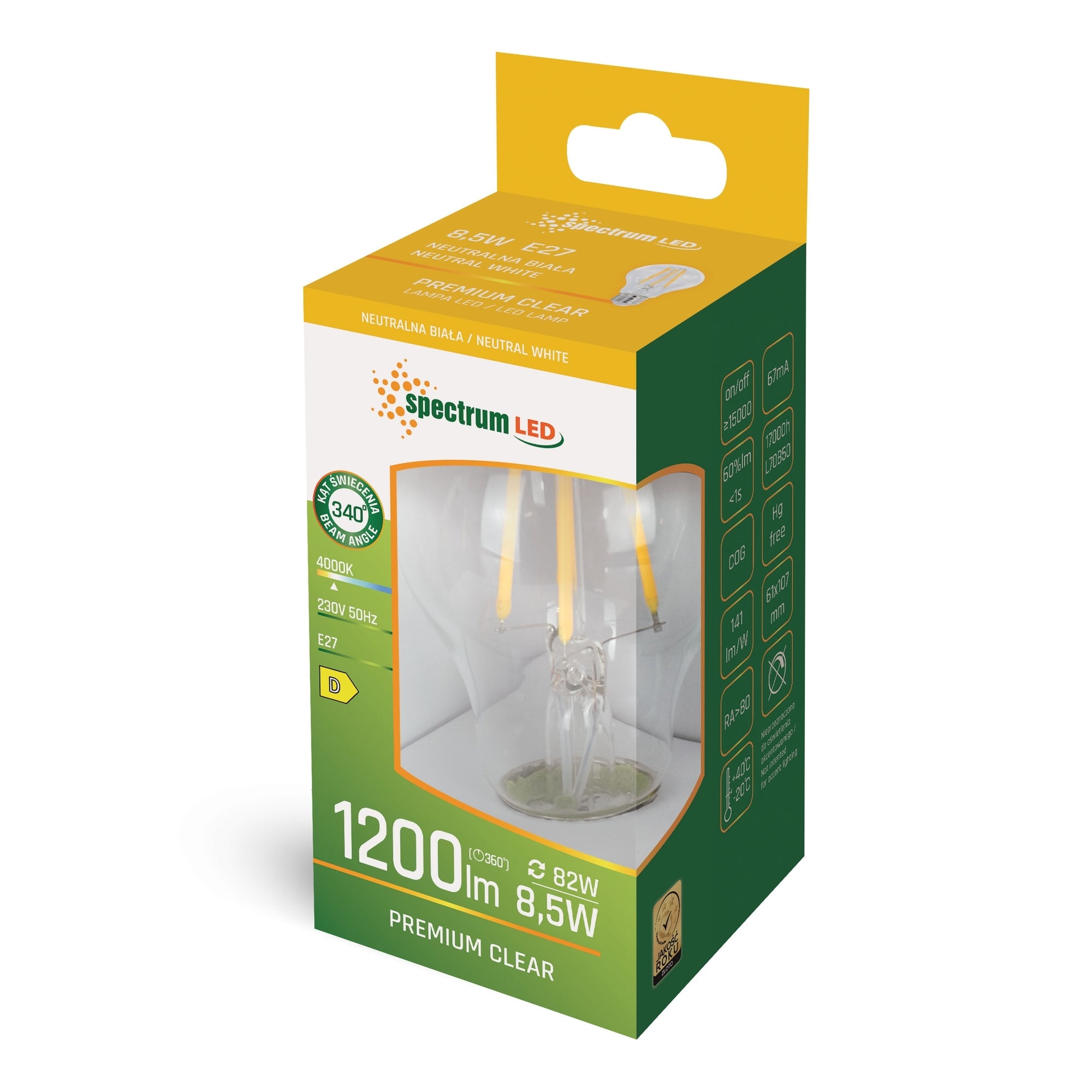 Żarówka Led Gls E-27 8,5w Woj+14596  2