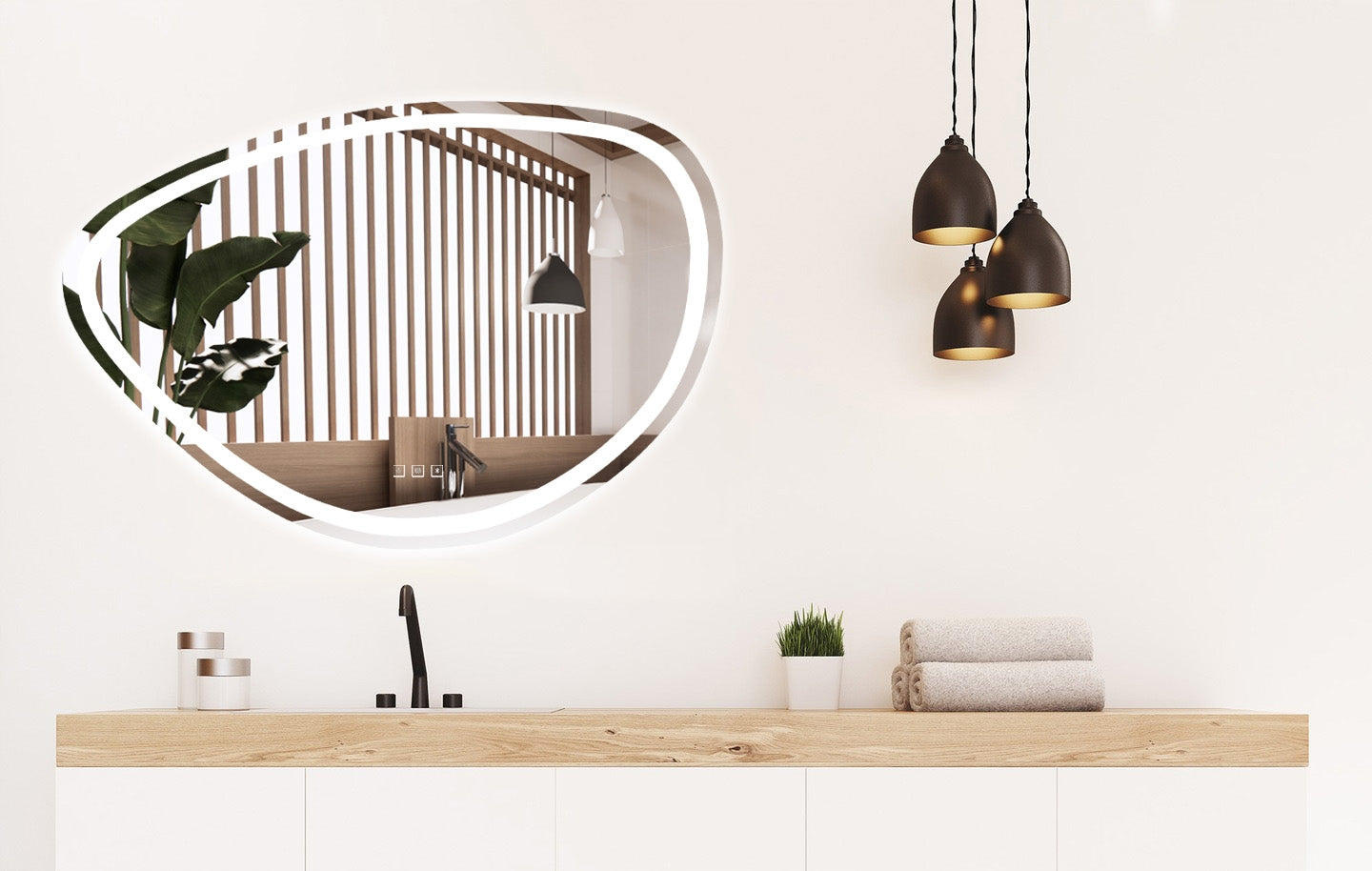 LUSTRO ŚCIENNE LED Z FUNKCJĄ BLUETOOTH 70x100cm FOG  8