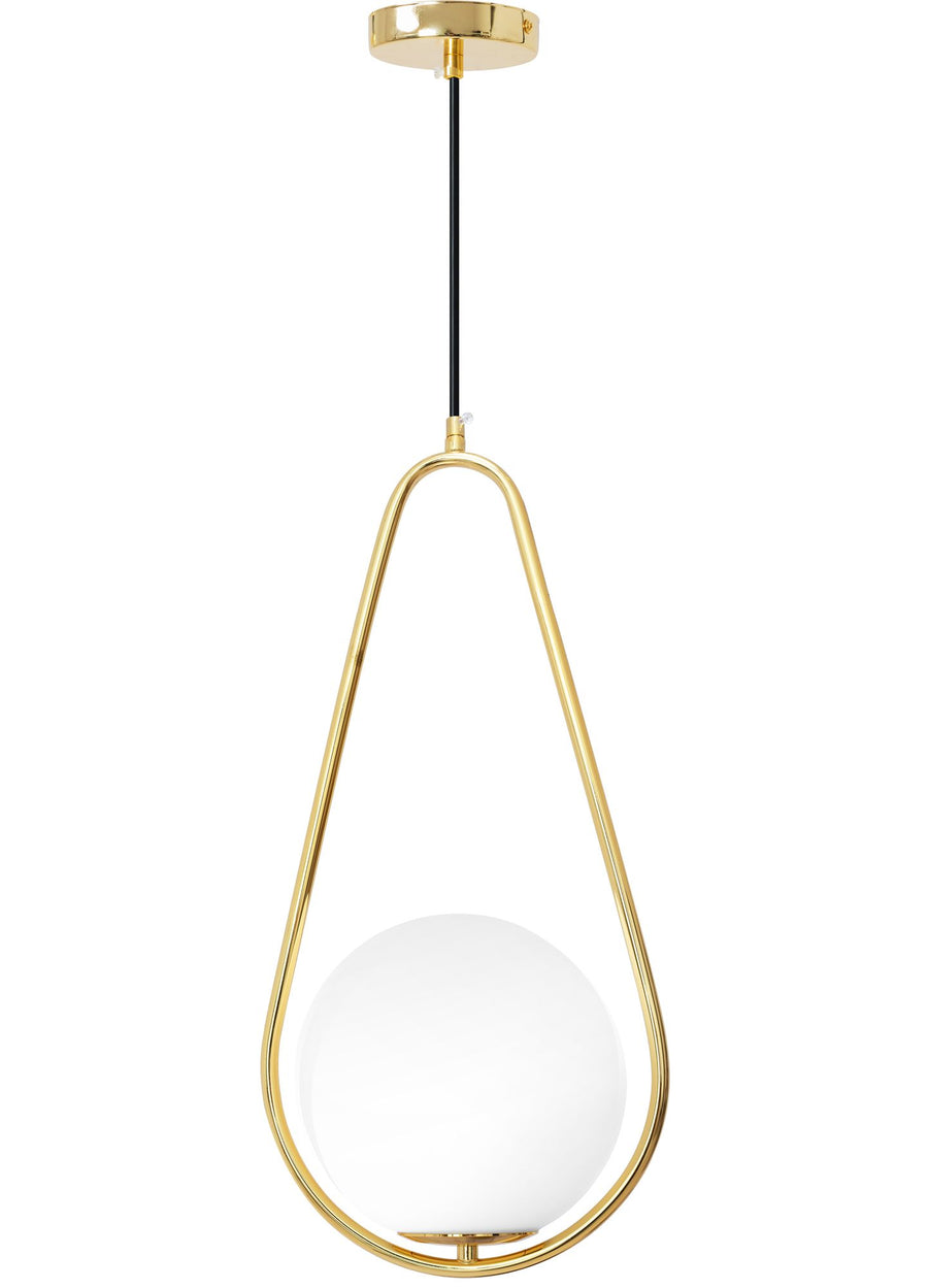 Lampa Sufitowa Wisząca Szklana Kula APP472-1CP Biała