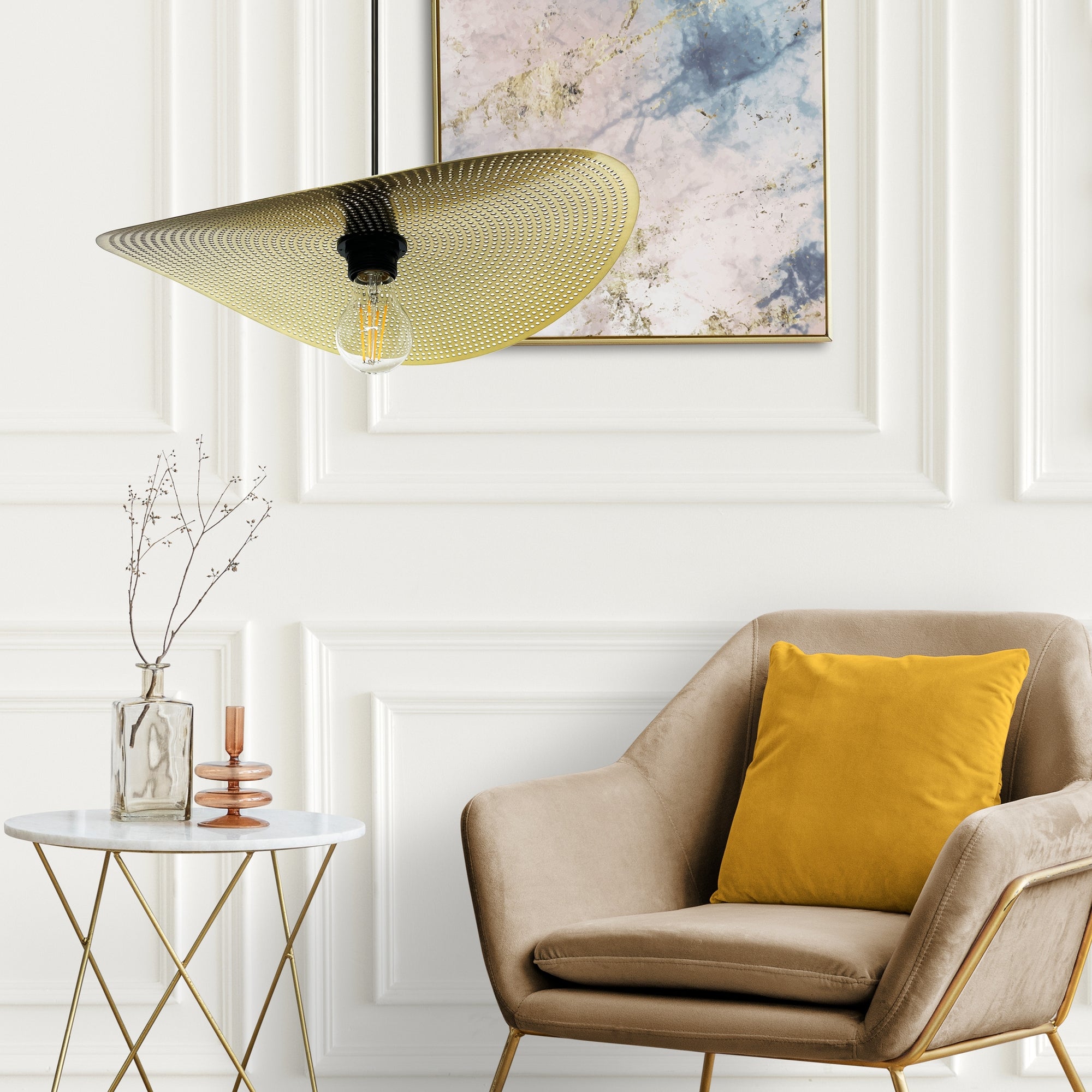 LAMPA SUFITOWA WISZĄCA APP1469-1CP czarno/złota  9