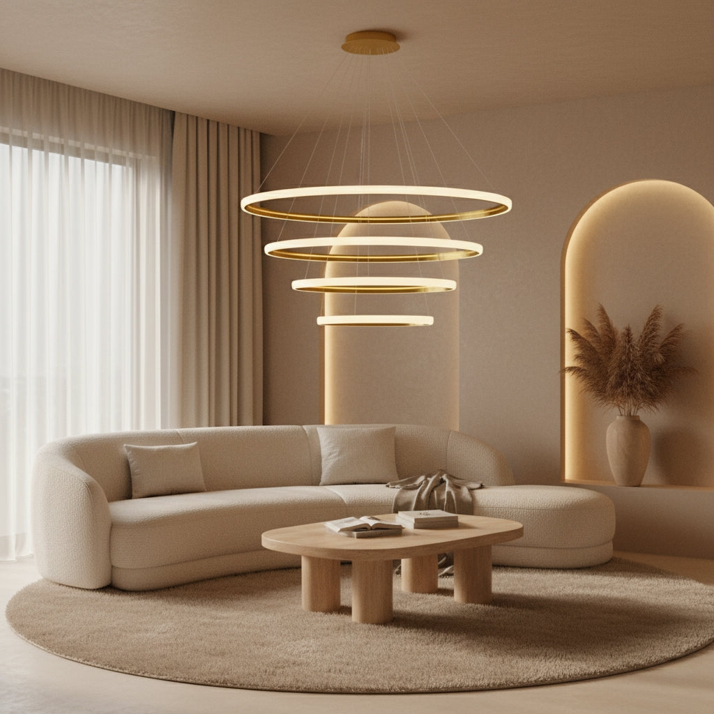Lampa Wisząca Led Lhj009-cp4 Złota  4