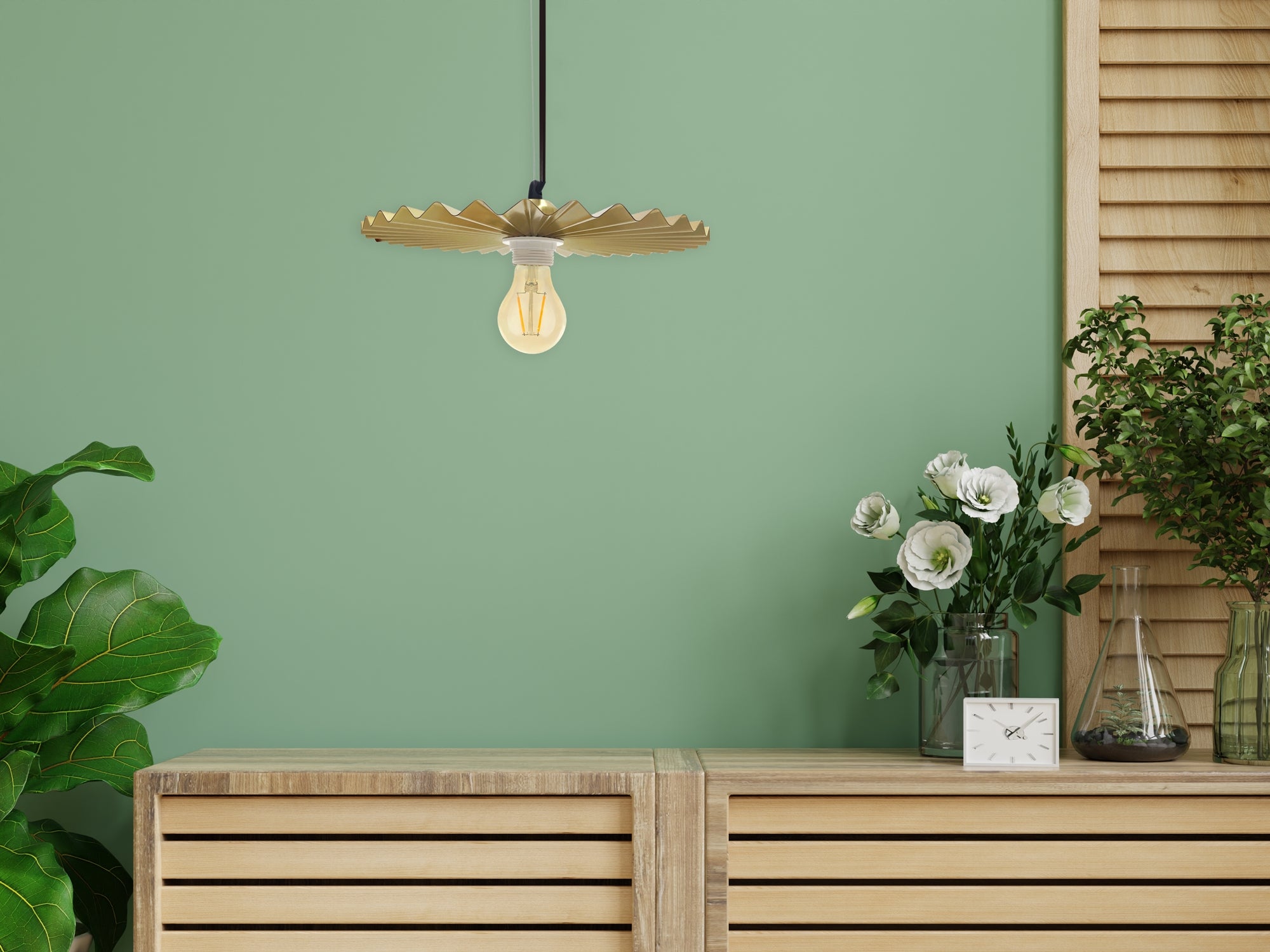 Lampa Sufitowa Wisząca APP1454-1CP Old Gold  3