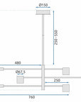 Lampa Sufitowa Nowoczesna 6-Ramienna APP597-6C