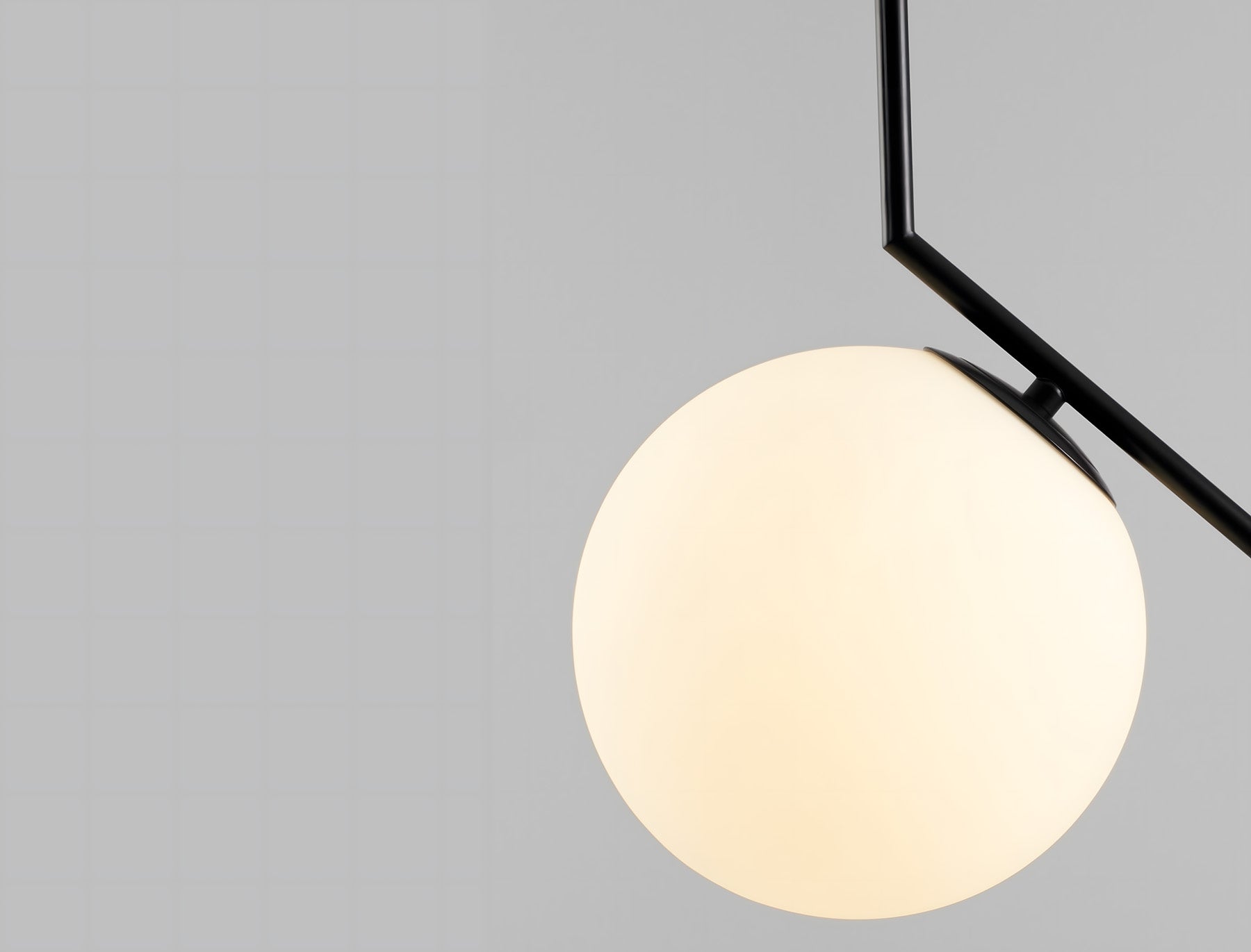 Lampa Sufitowa Wisząca Szklana Kula  G107-1W Czarna Biała  5