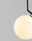 Lampa Sufitowa Wisząca Szklana Kula  G107-1W Czarna Biała  5