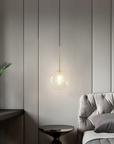 Lampa Sufitowa Wisząca Szklana Kula ZŁOTA 20cm APP1683-1CP  8