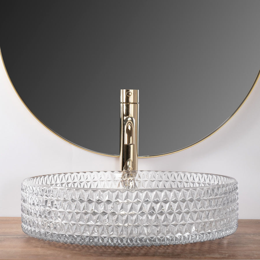Umywalka nablatowa Rea Cristal Transparent 39