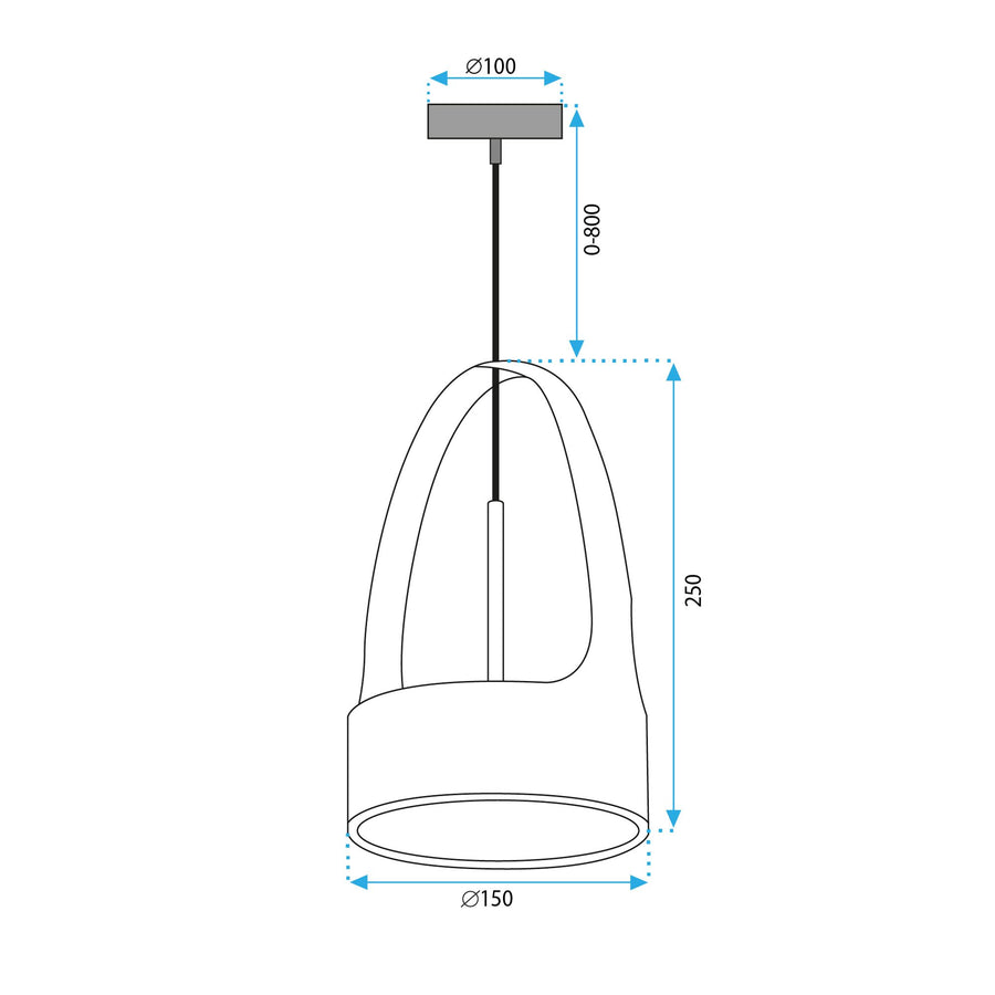 Lampa wisząca LED APP1187-CP Wood Rose Gold