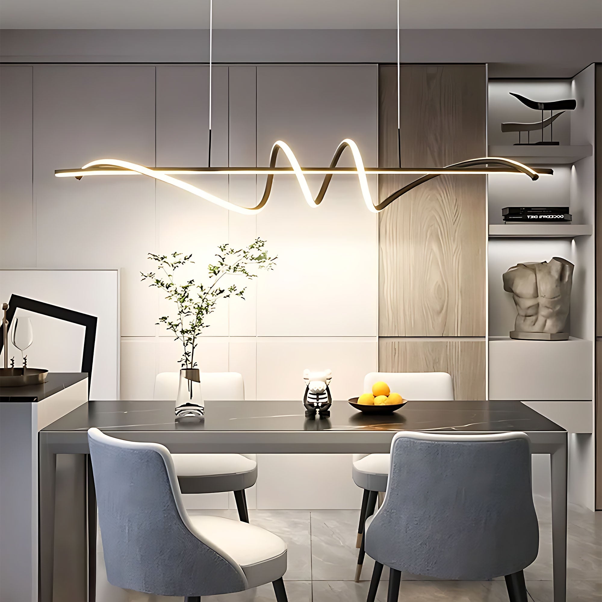 Lampa Wisząca Led Lhj023-cp 120 Cm Czarna  15