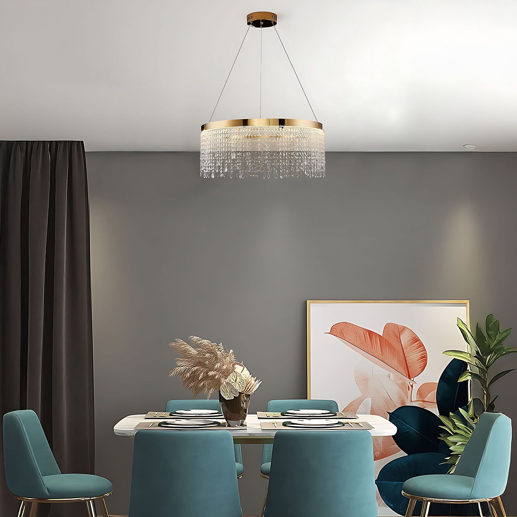 Lampa Sufitowa Wisząca Led APP1730-1CP Złota 40cm  2