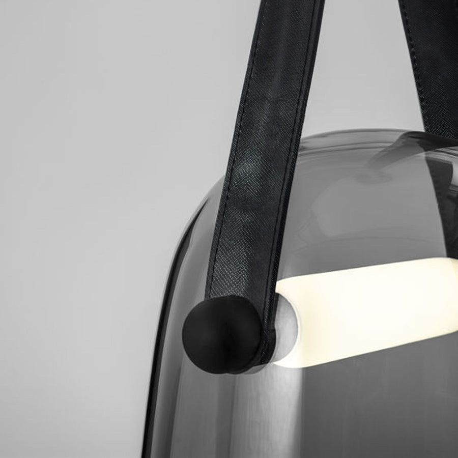 Lampa Wisząca Szklana  APP617-1CP Szara
