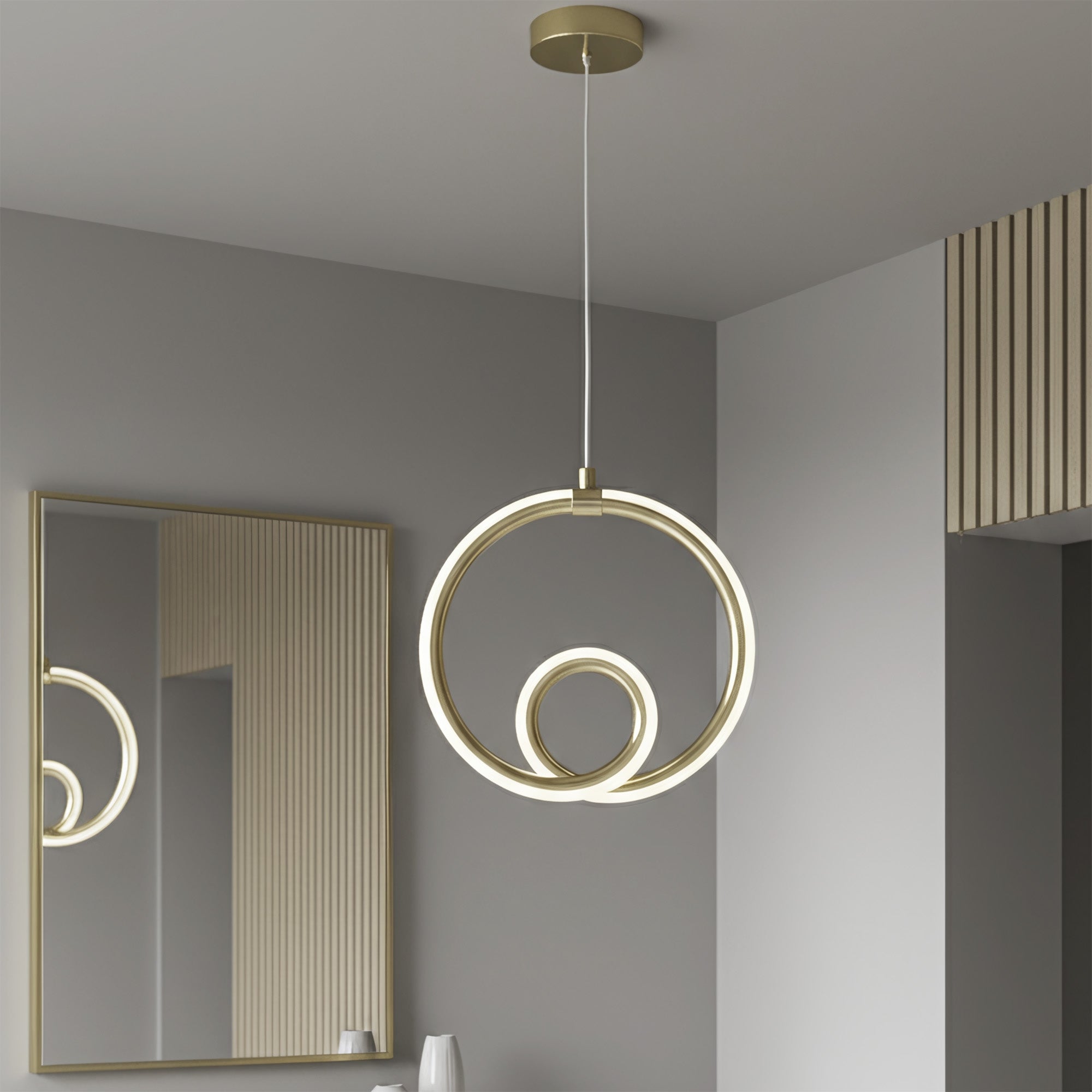 Lampa Sufitowa Wisząca Led Lhj094-1cp Złota  7