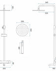 Zestaw Prysznicowy Natryskowy Rea Lungo czarny metaliczny z termostatem