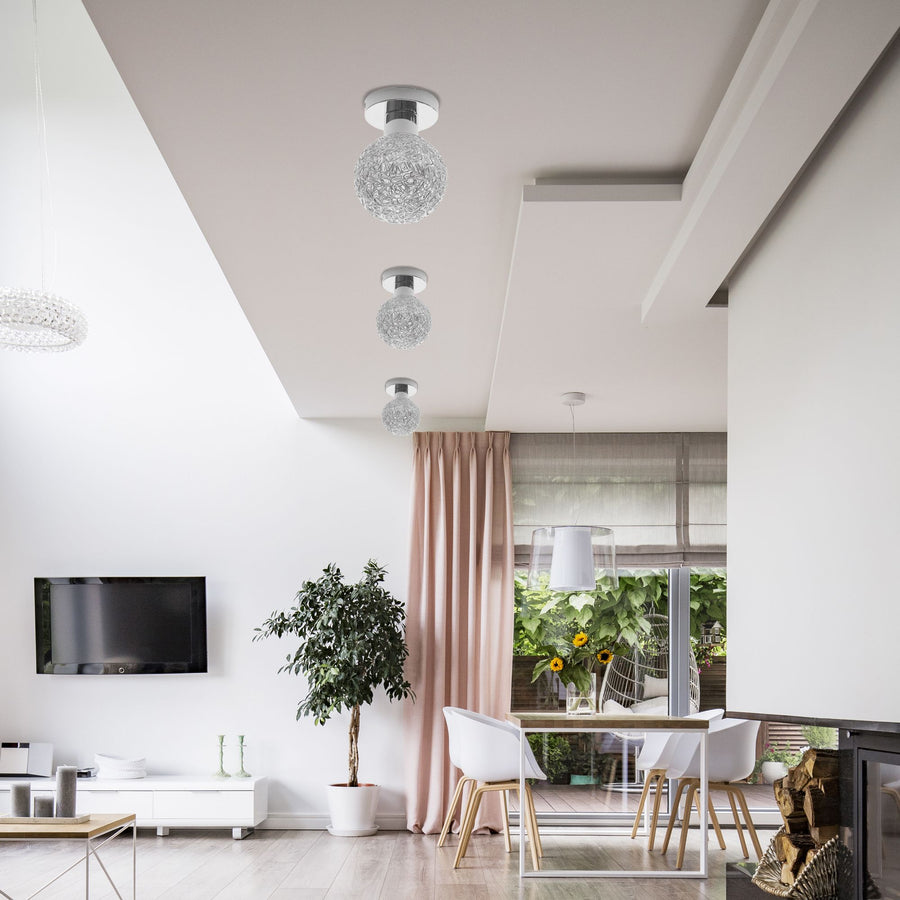 Lampa Wisząca Plafon Metalowa  APP670-1C CHROM