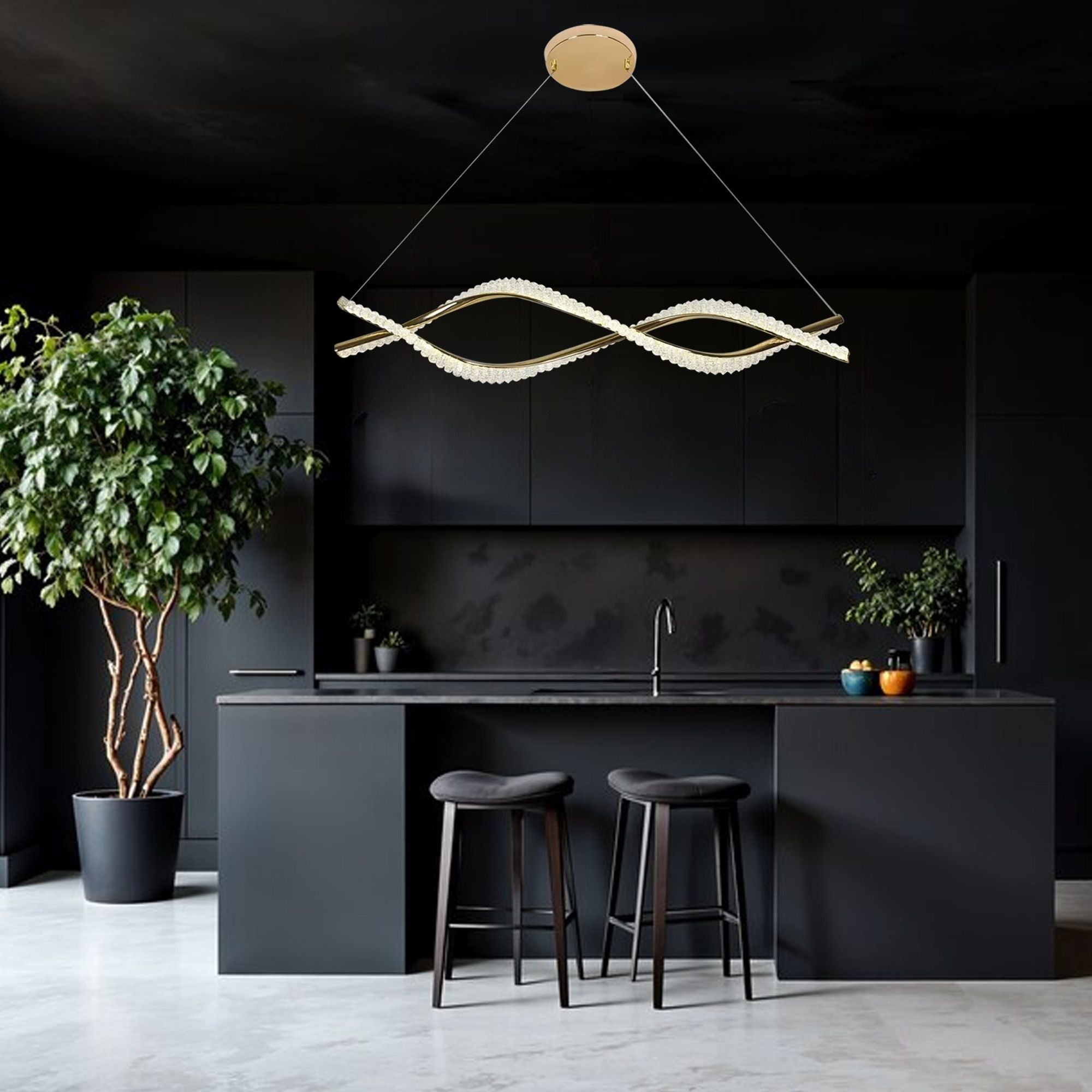 Lampa Wisząca Led G033-cp Złota  7